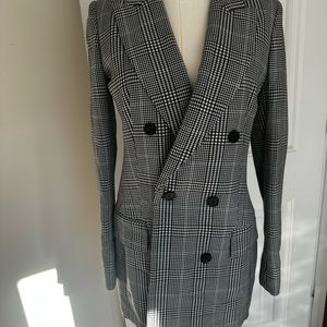 Wilfred Black and White Houndstooth Blazer Double-Breasted Wool oversized